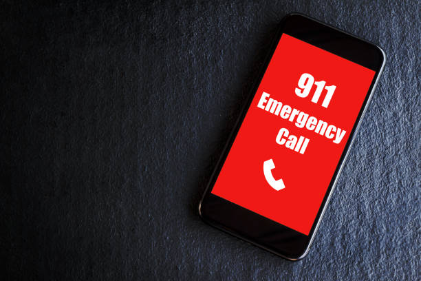 an Android phone with emergency call notification
